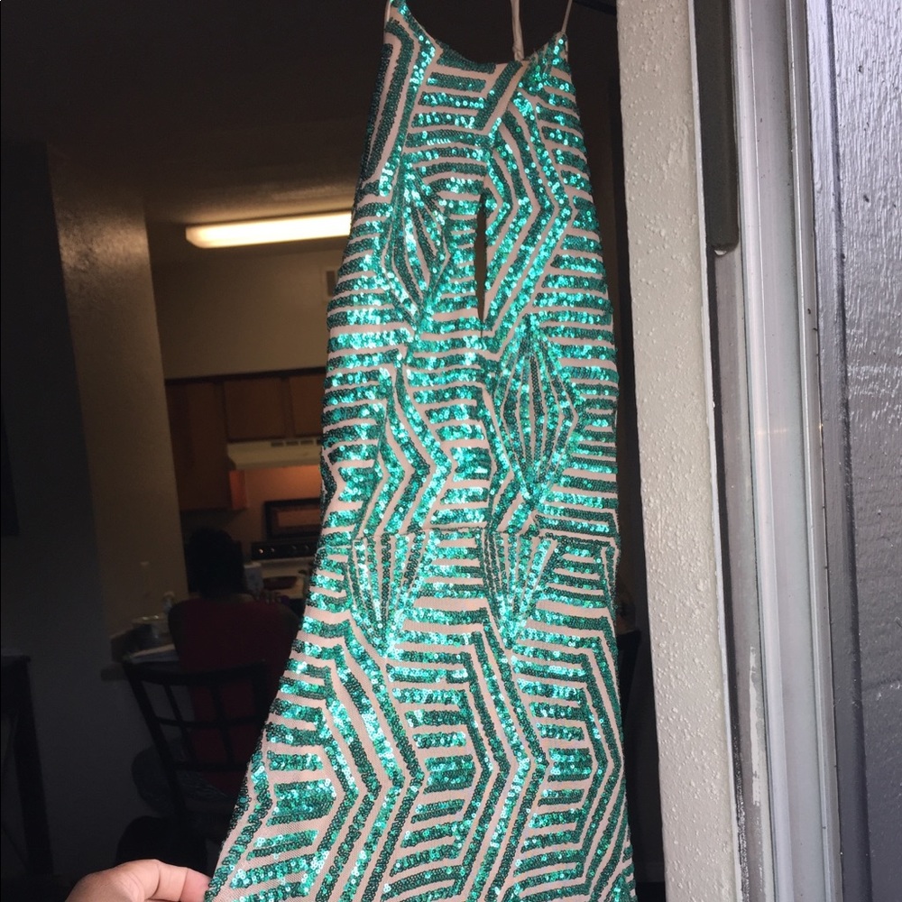 Sequined prom or formal dress